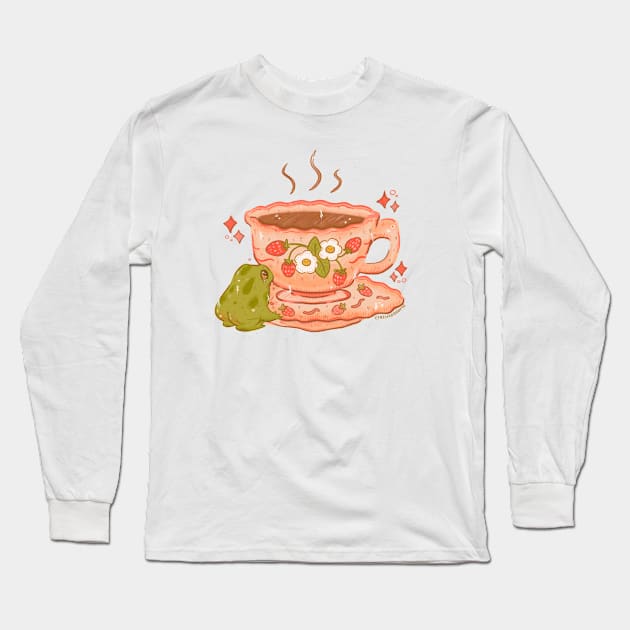 Teacup Froggy Long Sleeve T-Shirt by eraserheadarts